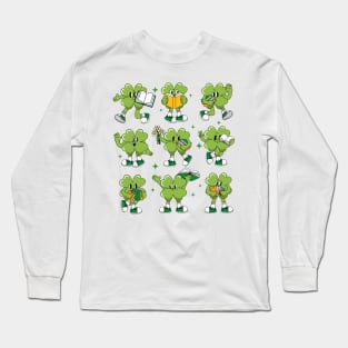 Teacher St Patrick Day, Teacher Reading, Lucky Teacher, Shamrock, Saint Patricks Day Book Lovers Librarian Long Sleeve T-Shirt